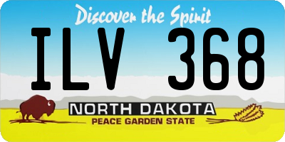 ND license plate ILV368