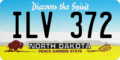 ND license plate ILV372