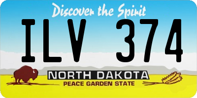 ND license plate ILV374