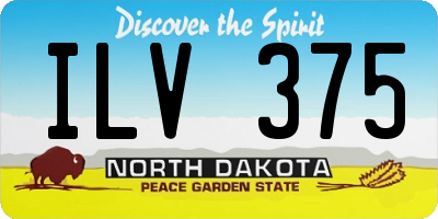 ND license plate ILV375