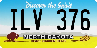 ND license plate ILV376