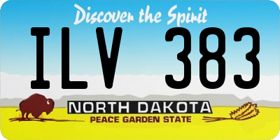 ND license plate ILV383