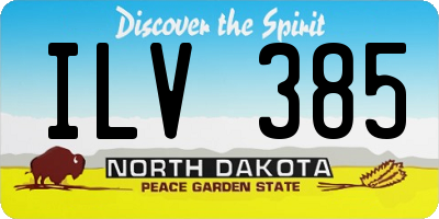 ND license plate ILV385