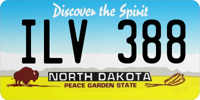 ND license plate ILV388