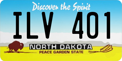 ND license plate ILV401