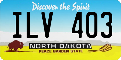 ND license plate ILV403