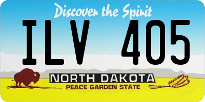 ND license plate ILV405