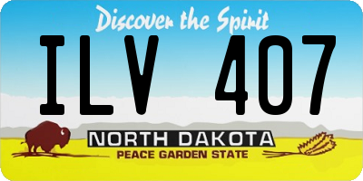 ND license plate ILV407