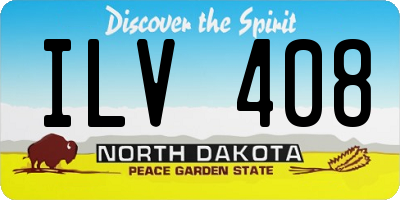 ND license plate ILV408