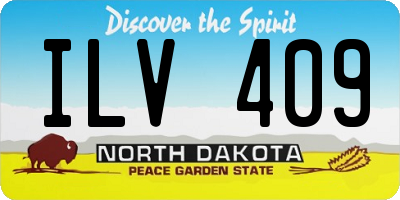 ND license plate ILV409