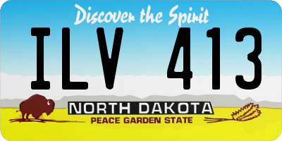 ND license plate ILV413