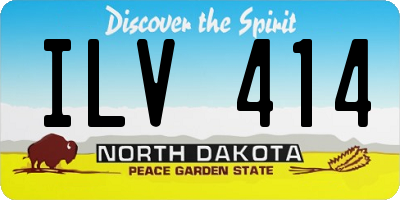 ND license plate ILV414