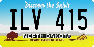 ND license plate ILV415
