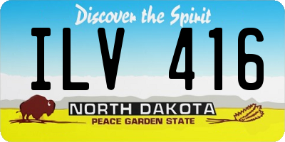 ND license plate ILV416