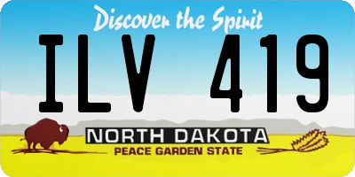 ND license plate ILV419