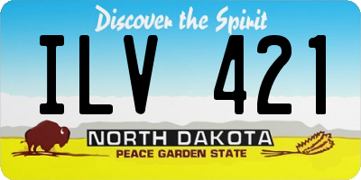 ND license plate ILV421