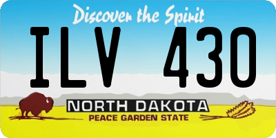 ND license plate ILV430