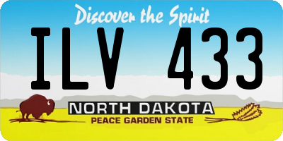 ND license plate ILV433