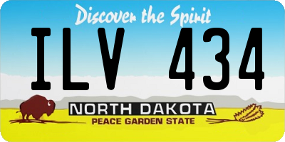 ND license plate ILV434