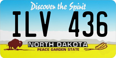 ND license plate ILV436