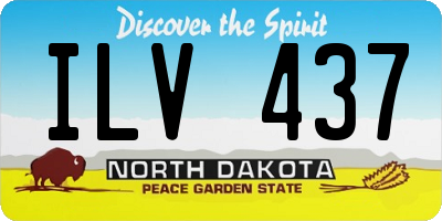 ND license plate ILV437