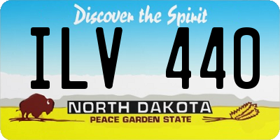 ND license plate ILV440
