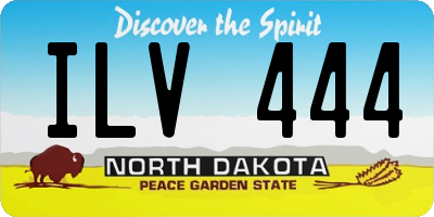 ND license plate ILV444