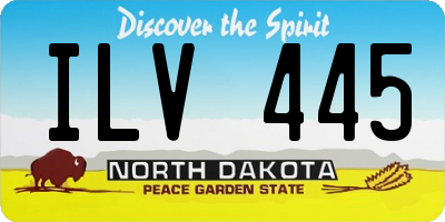 ND license plate ILV445