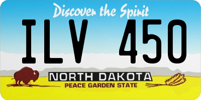 ND license plate ILV450