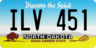 ND license plate ILV451