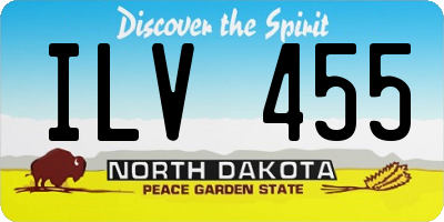 ND license plate ILV455