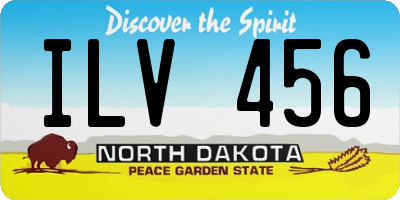 ND license plate ILV456