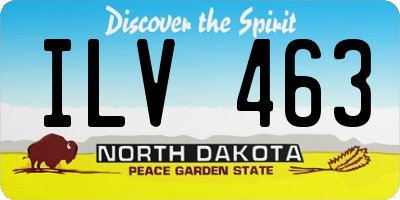 ND license plate ILV463