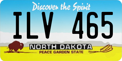 ND license plate ILV465