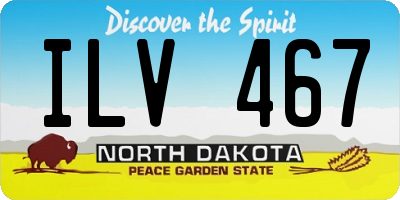 ND license plate ILV467