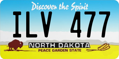 ND license plate ILV477