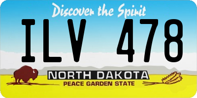 ND license plate ILV478