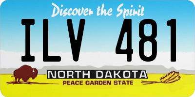 ND license plate ILV481