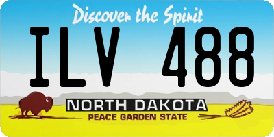 ND license plate ILV488