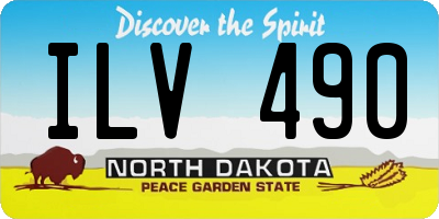 ND license plate ILV490