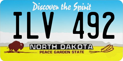 ND license plate ILV492