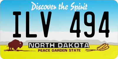 ND license plate ILV494