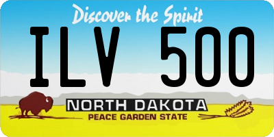ND license plate ILV500