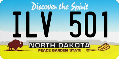 ND license plate ILV501