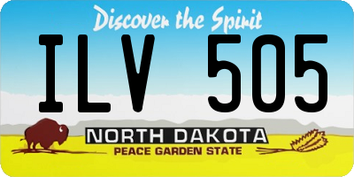 ND license plate ILV505