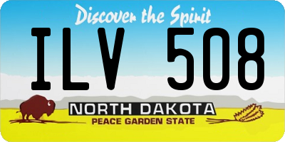 ND license plate ILV508