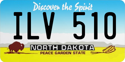 ND license plate ILV510