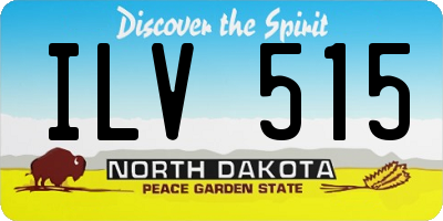 ND license plate ILV515