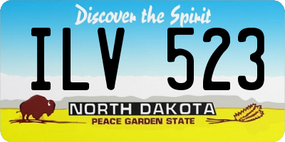 ND license plate ILV523
