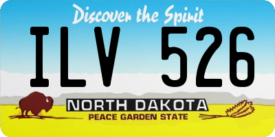 ND license plate ILV526